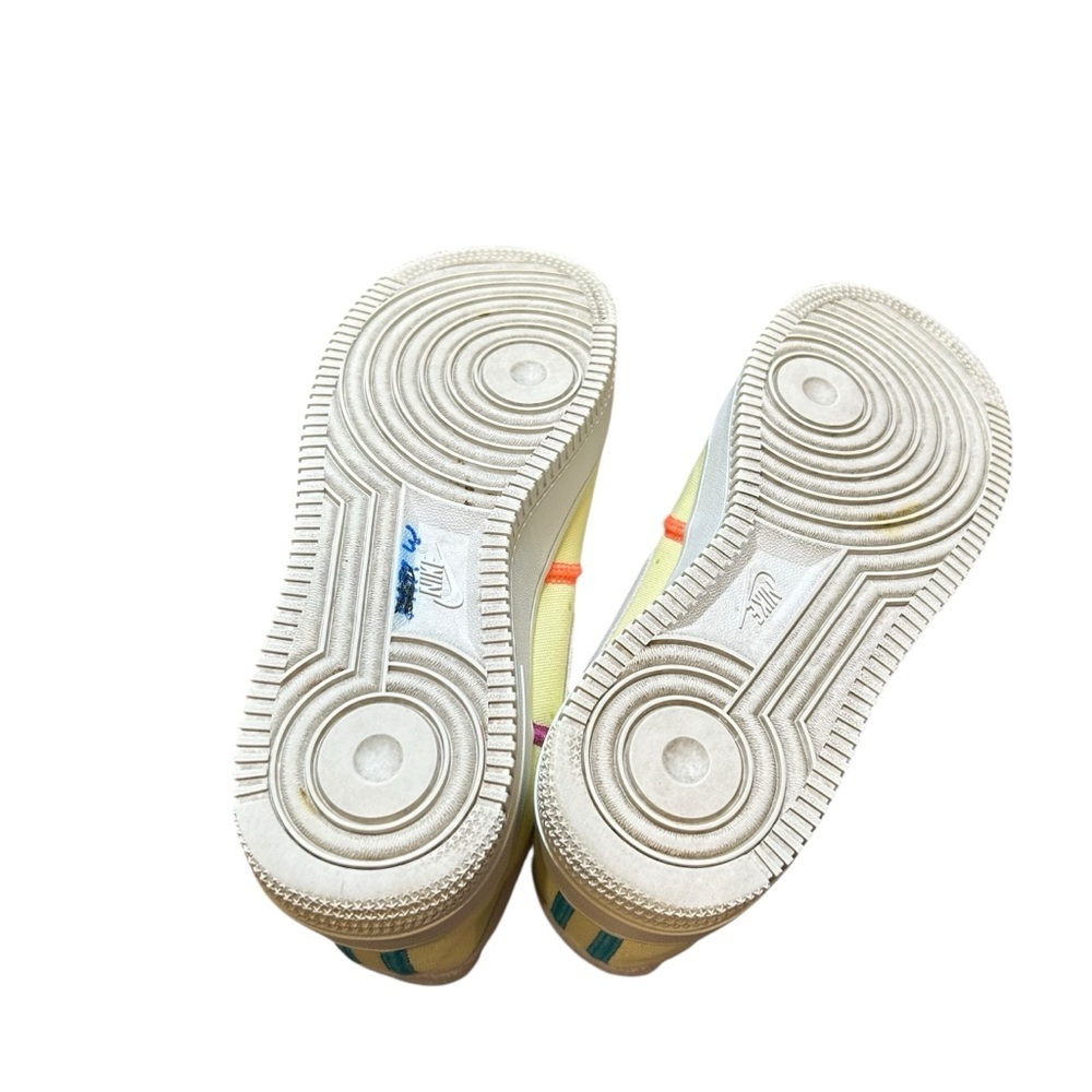 Nike women’s AIR FORCE 1 '07 LOW LX STITCHED CANVAS life lime size 7.5 sneakers - Picture 8 of 8